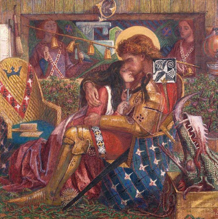 Dante Gabriel Rossetti The Weding of St George and the Princess Sabra (mk28) oil painting picture